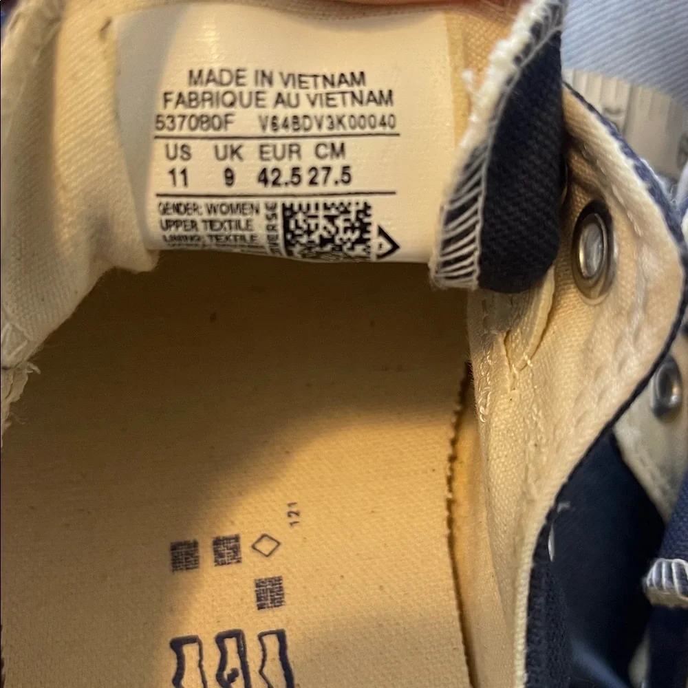 Converse All Star Shorline Navy blue and white 11 - Picture 4 of 6